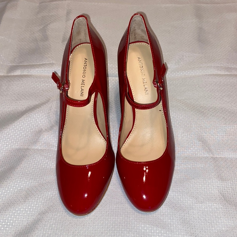 Antonio melani patent red shoes